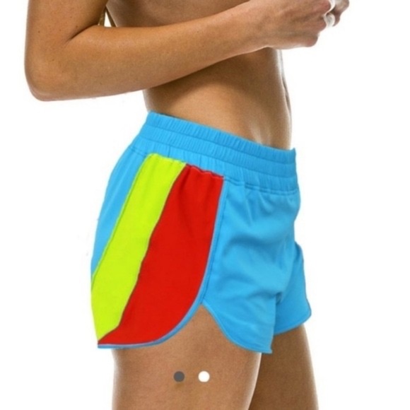 Aviator Nation Color Block Flex Board Shorts in Deep Blue Size M - Picture 1 of 9